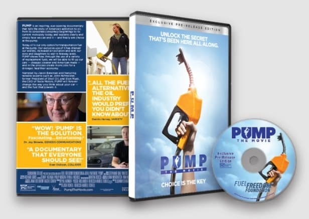 Advertising image for The Pump documentary a secondary company that Fuel Freedom International promotes.