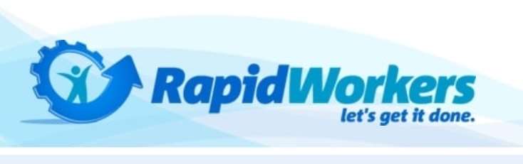the RapidWorkers website header logo